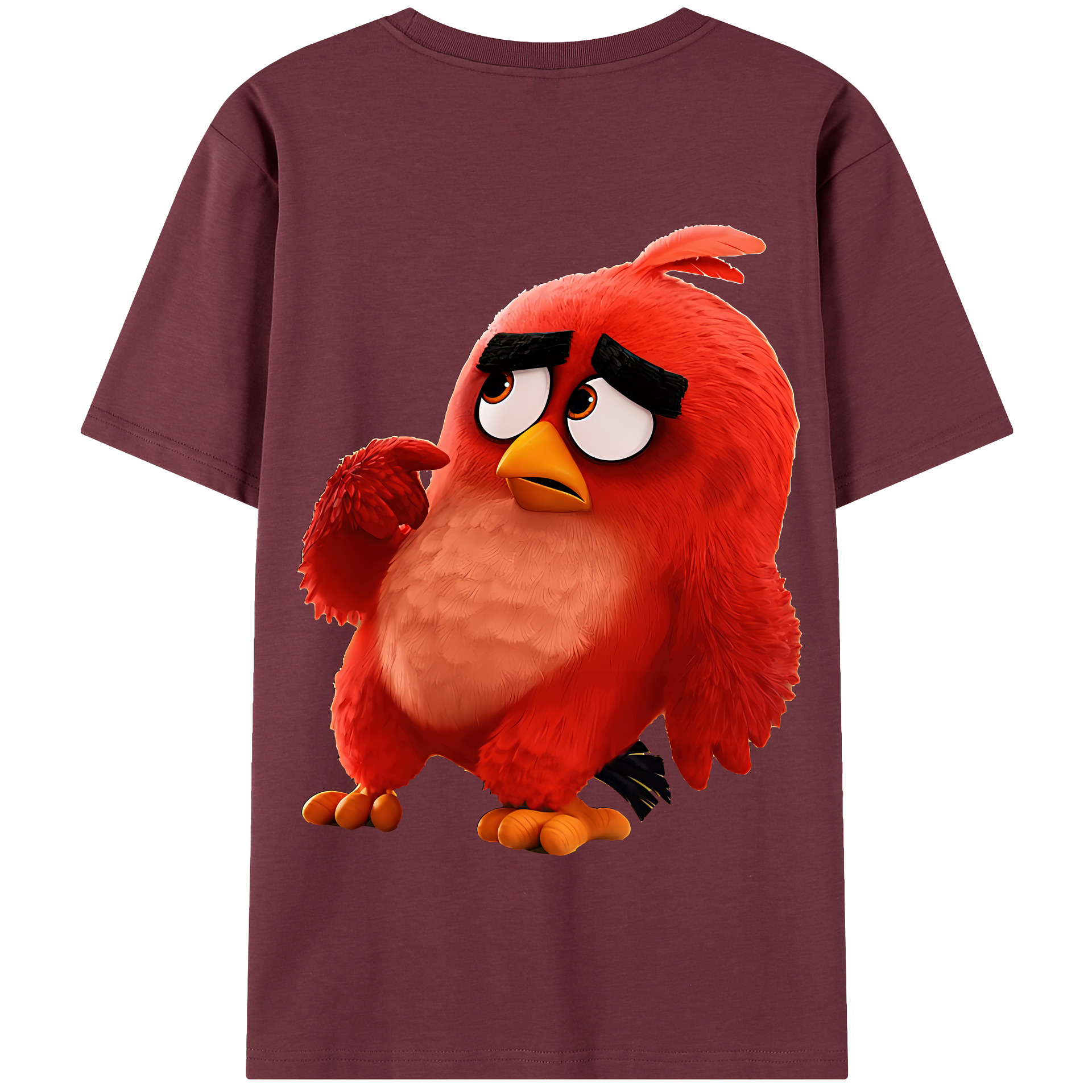（画像用） Angry Birds アングリーバード 綿100％半袖Tシャツ（背面プリント）